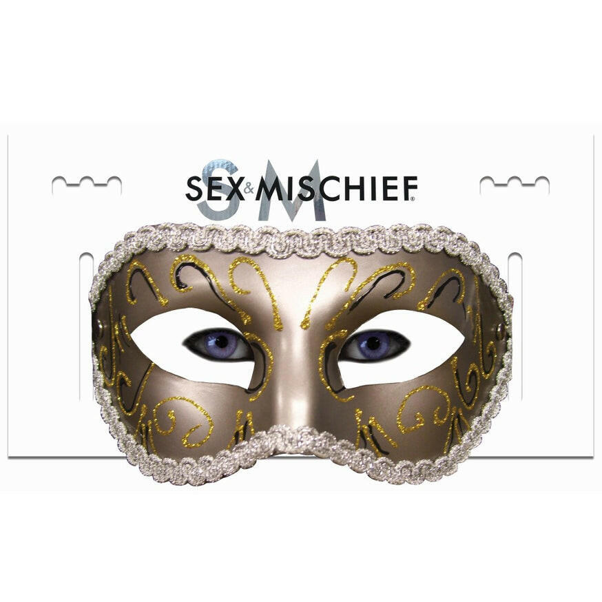 Sex & Mischief Masquerade Mask Gold