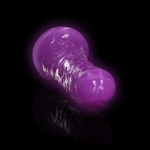 RealRock GITD Slim Dildo- Neon Purple