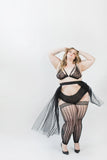 Kixies Lindsay Footless Fishnet Thigh-highs