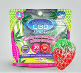 CBD Sour Strawberry Gummies 30mg-120mg