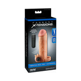 Fantasy X-tensions Vibrating Real Feel 1 in. Extension With Ball Strap- Beige