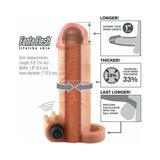 Fantasy X-tensions Vibrating Real Feel 1 in. Extension With Ball Strap- Beige