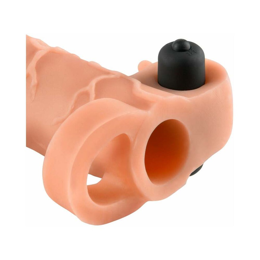 Fantasy X-tensions Vibrating Real Feel 2 in. Extension With Ball Strap- Beige