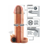 Fantasy X-tensions Vibrating Real Feel 2 in. Extension With Ball Strap- Beige