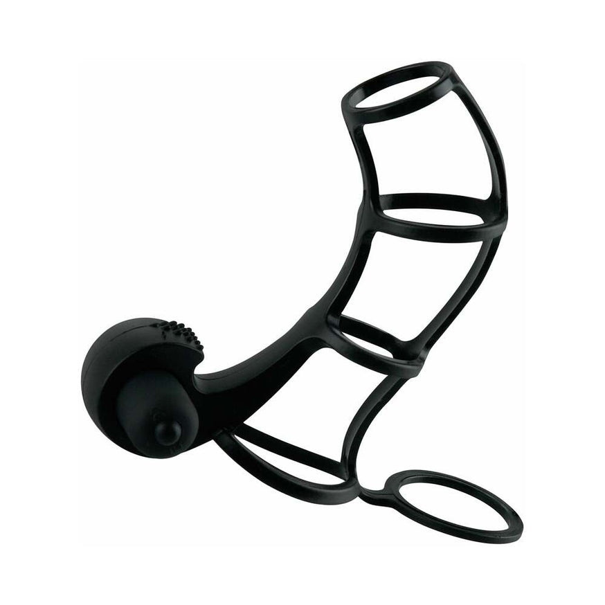 Fantasy X-tensions Vibrating Deluxe Silicone Power Cage- Black
