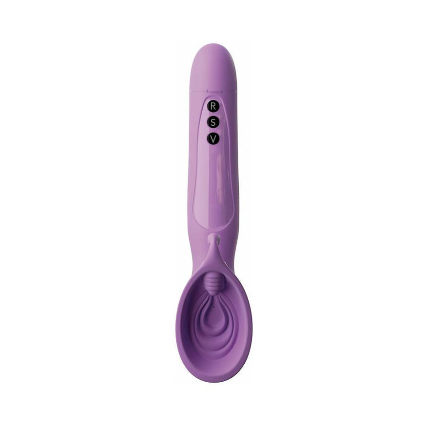 Fantasy For Her Vibrating Roto Suck-Her Silicone Vulva Pump- Purple