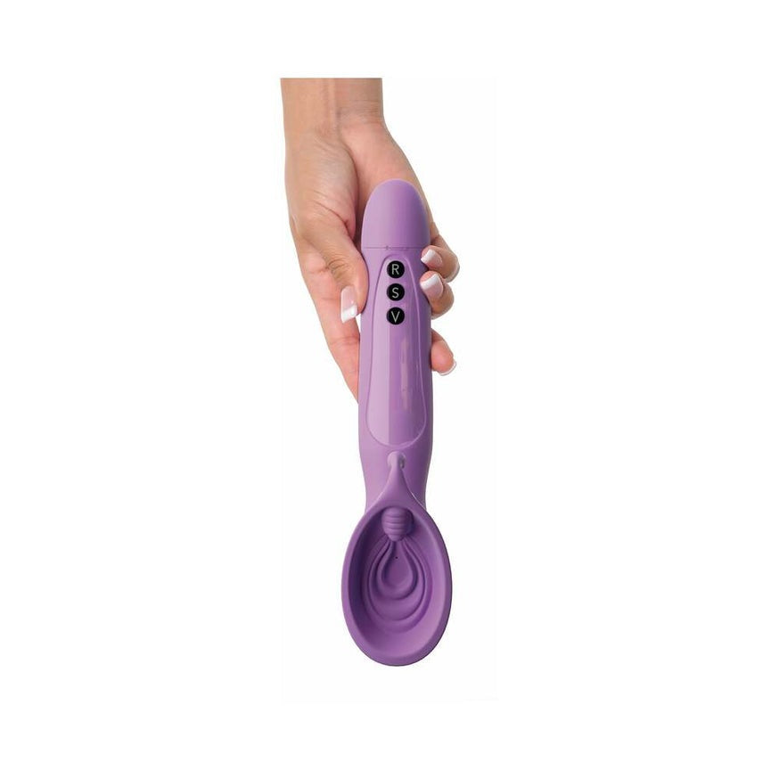 Fantasy For Her Vibrating Roto Suck-Her Silicone Vulva Pump- Purple