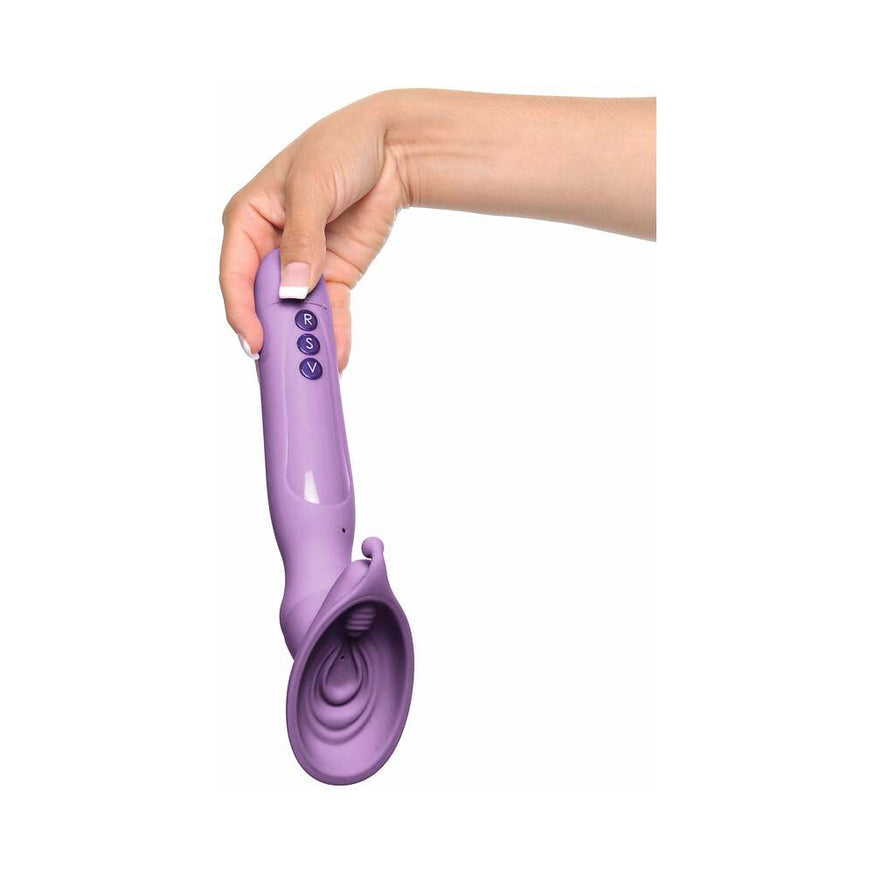 Fantasy For Her Vibrating Roto Suck-Her Silicone Vulva Pump- Purple