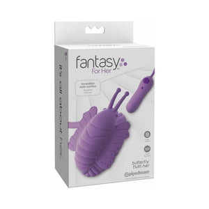 Fantasy For Her Butterfly Flutt-Her Vibrating Suction Stimulator- Purple