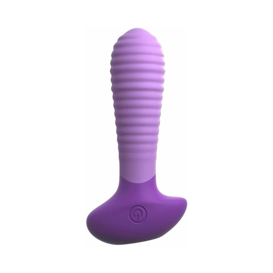 Fantasy For Her Petite Tease-Her Vibrating Ribbed Anal Plug- Purple