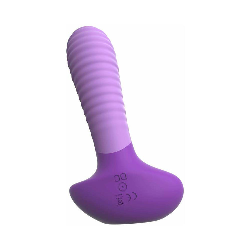 Fantasy For Her Petite Tease-Her Vibrating Ribbed Anal Plug- Purple