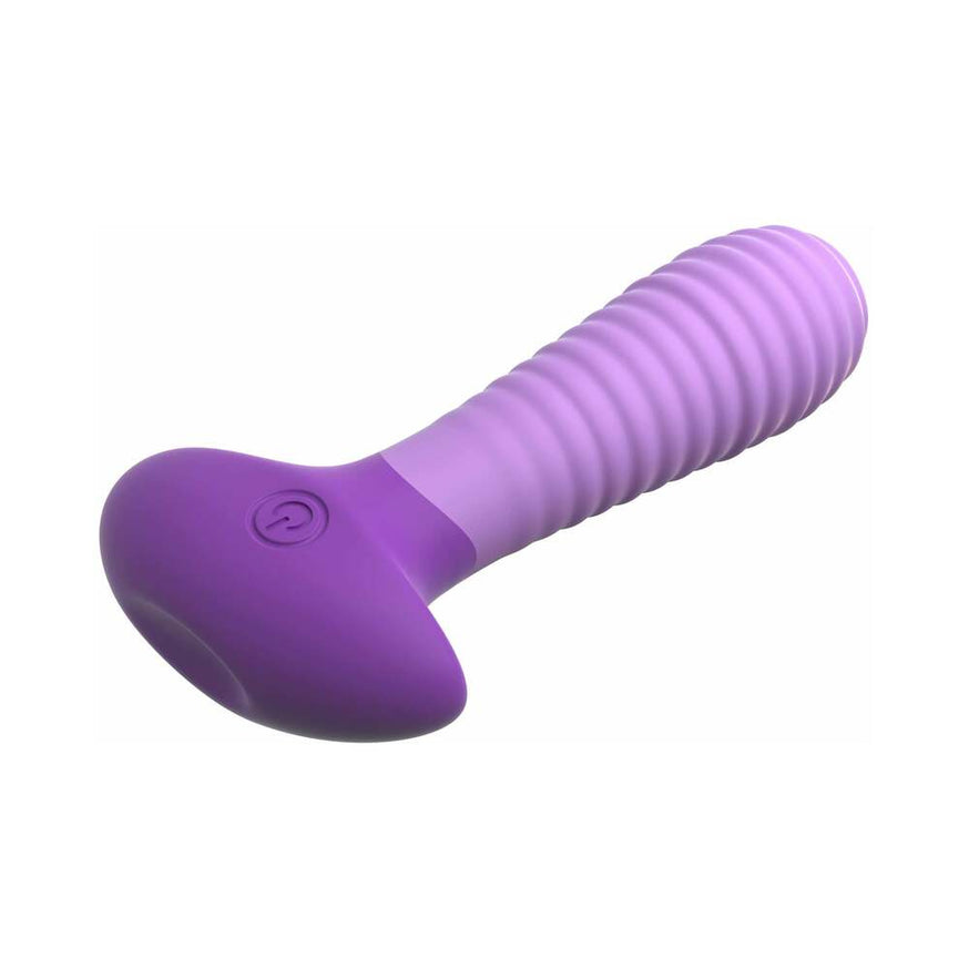Fantasy For Her Petite Tease-Her Vibrating Ribbed Anal Plug- Purple
