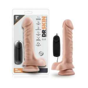 Dr. James 9in Vibrating Dildo- Beige