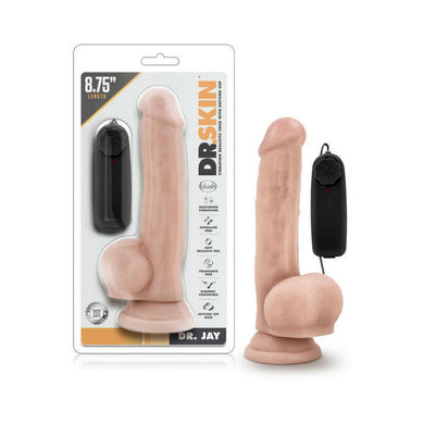 Dr. Jay 8.75 in. Vibrating Dildo- Beige