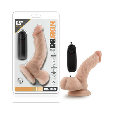 Dr. Ken 6.5in. Vibrating Dildo- Beige