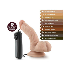 Dr. Ken 6.5in. Vibrating Dildo- Beige