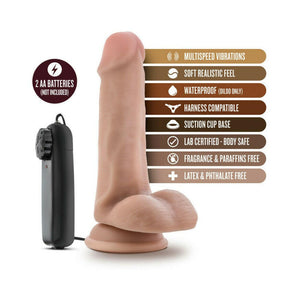 Dr. Rob 6in. Vibrating Dildo- Beige