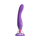 Fantasy For Her Her Ultimate Pleasure Dual-Ended Vibrator With Licking Suction- Purple