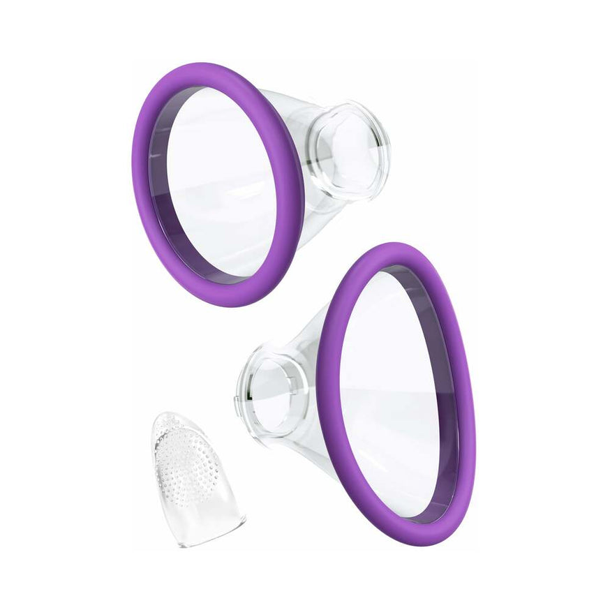 Fantasy For Her Her Ultimate Pleasure Dual-Ended Vibrator With Licking Suction- Purple