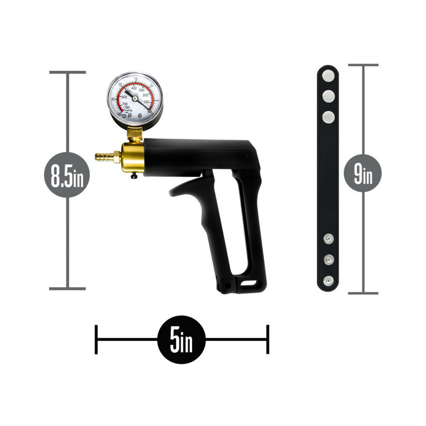 Blush Performance Gauge Pump Trigger with Silicone Tubing & Silicone Cock Strap