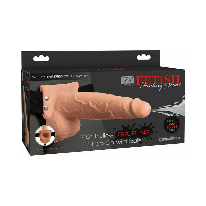 Fetish Fantasy Series 7.5 in. Hollow Squirting Strap-On