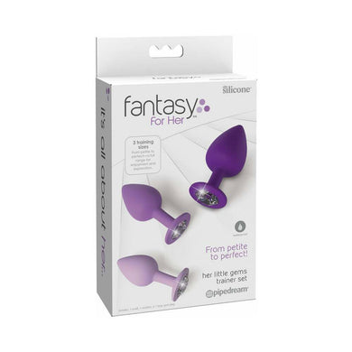 Fantasy For Her 3-Piece Silicone Her Little Gems Trainer Plug Set- Purple