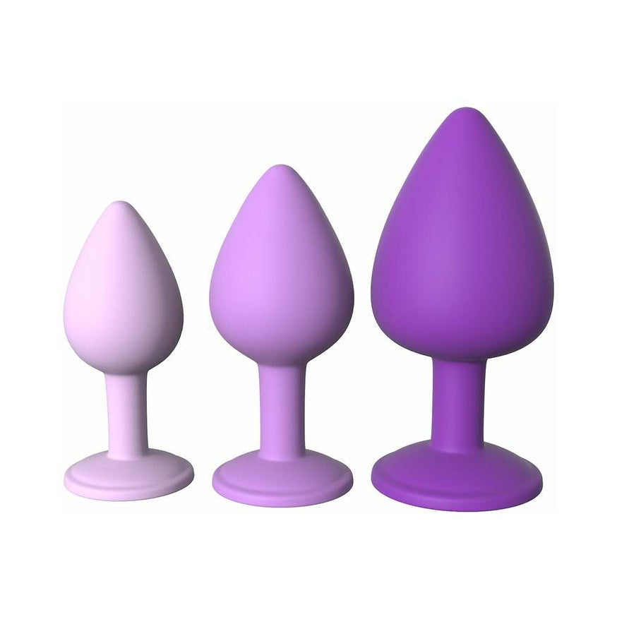 Fantasy For Her 3-Piece Silicone Her Little Gems Trainer Plug Set- Purple