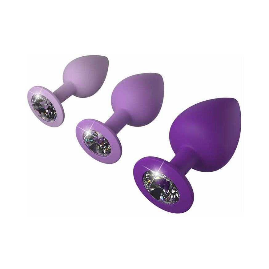 Fantasy For Her 3-Piece Silicone Her Little Gems Trainer Plug Set- Purple