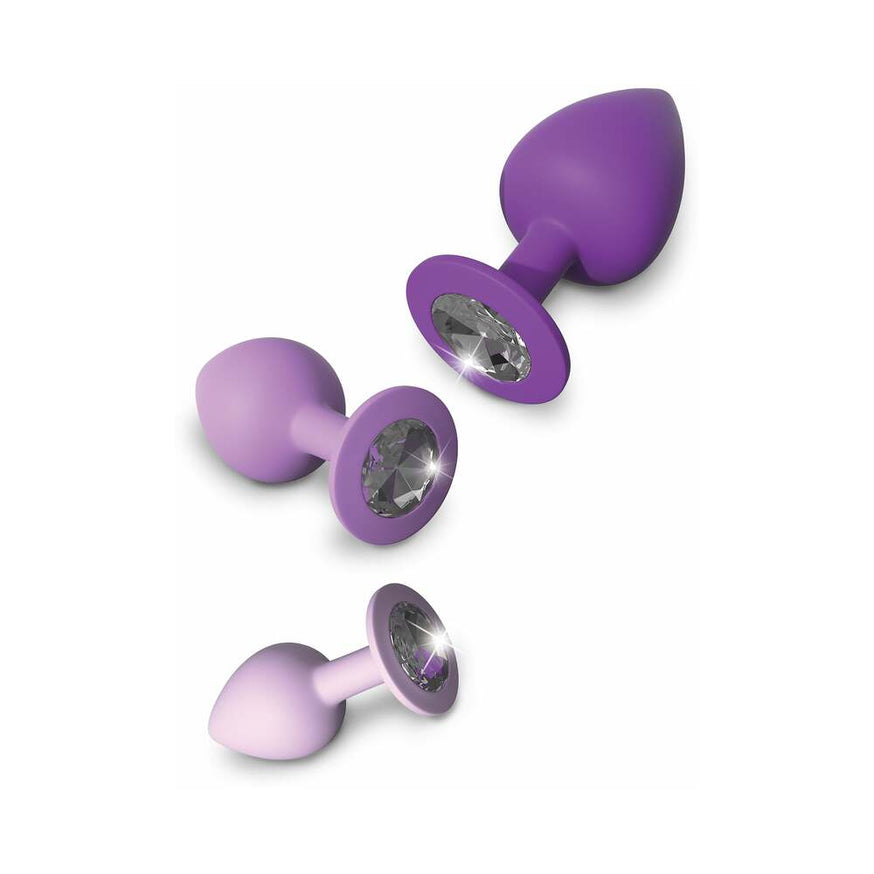 Fantasy For Her 3-Piece Silicone Her Little Gems Trainer Plug Set- Purple