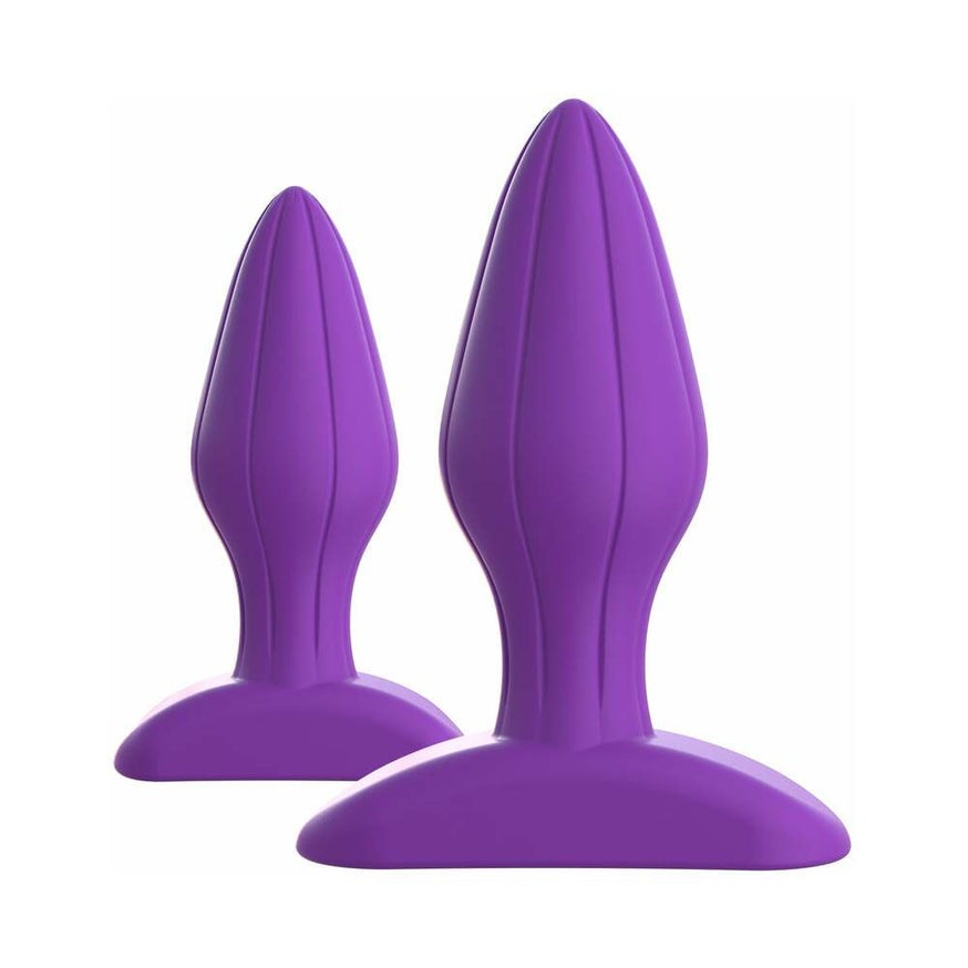 Fantasy For Her 2-Piece Silicone Her Designer Love Plug Set- Purple