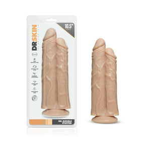 Dr. Double Stuffed 10.5in Double Shaft Dildo- Beige