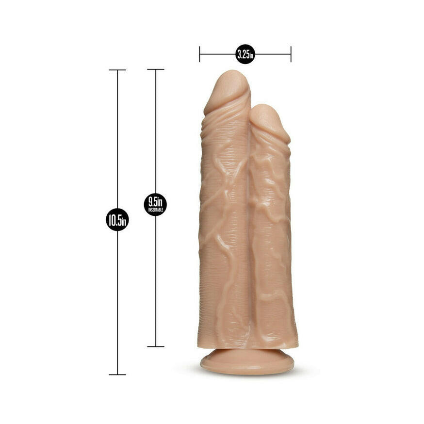 Dr. Double Stuffed 10.5in Double Shaft Dildo- Beige