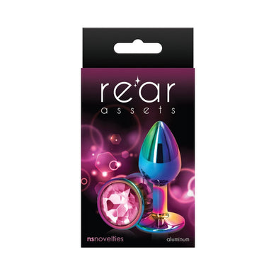Rear Assets Metal Anal Plug- Multicolor/Pink