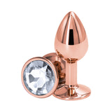 Rear Assets Rose Gold Anal Plug- Clear