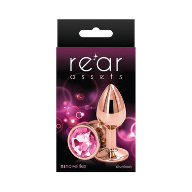 Rear Assets Rose Gold Anal Plug- Pink