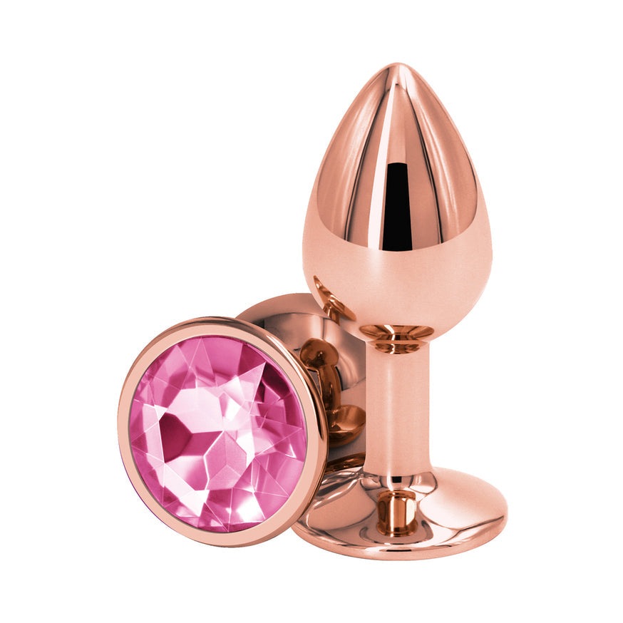Rear Assets Rose Gold Anal Plug- Pink