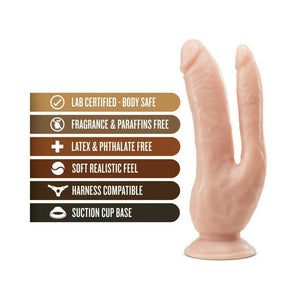 Dr. Skin DP Cock 8in. Dual Entry Dildo