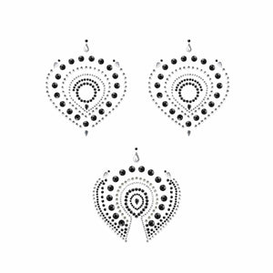 Bijoux Indiscrets Flamboyant Rhinestone Body Decorations- Black/Silver