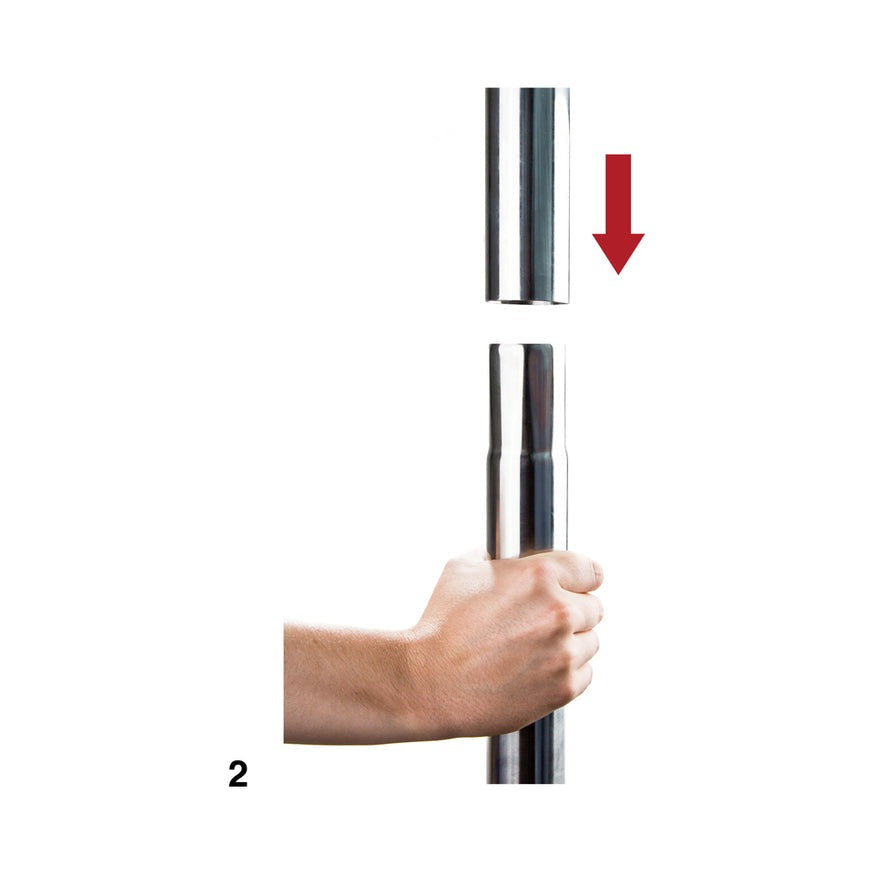 Ouch! Fully Adjustable Dance Pole- Silver