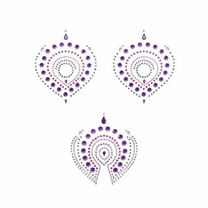 Bijoux Indiscrets Flamboyant Rhinestone Body Decorations- Purple/Pink