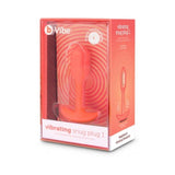 B-Vibe Vibrating Snug Plug 1 Rechargeable Weighted Plug- Orange