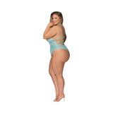 Magic Silk Seabreeze Teddy With Snap Crotch- Turquoise