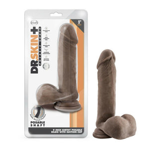 Dr. Skin Plus Thick 9 in. Triple Density Posable Dildo