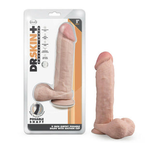 Dr. Skin Plus Thick 9 in. Triple Density Posable Dildo