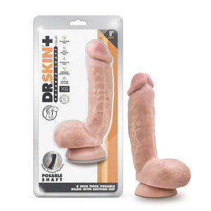 Dr. Skin Plus Thick 8in. Triple Density Posable Dildo