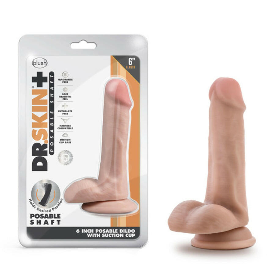 Dr. Skin Plus 6in. Triple Density Posable Dildo