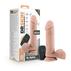 Dr. Dylan 7.5in. Vibrating Dildo- Beige