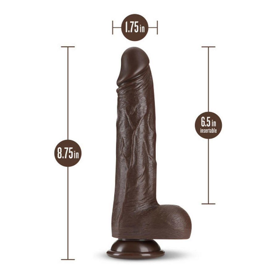 Dr. Murphy 8in. Thrusting Dildo- Brown