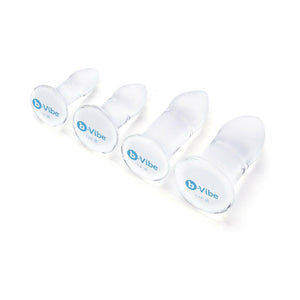 B-Vibe 4-Piece Anal Dilators Glass Plug Set