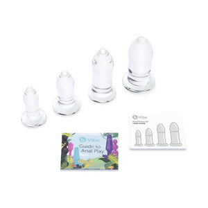 B-Vibe 4-Piece Anal Dilators Glass Plug Set